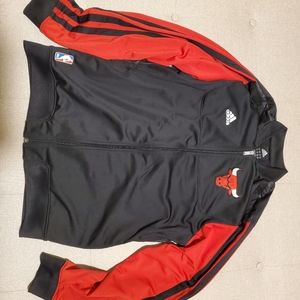 Addidas Chicago bulls black and red zip up jacket